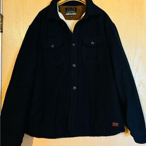 Mens Sherpa Lined Navy Shirt By Jacks New York XXL